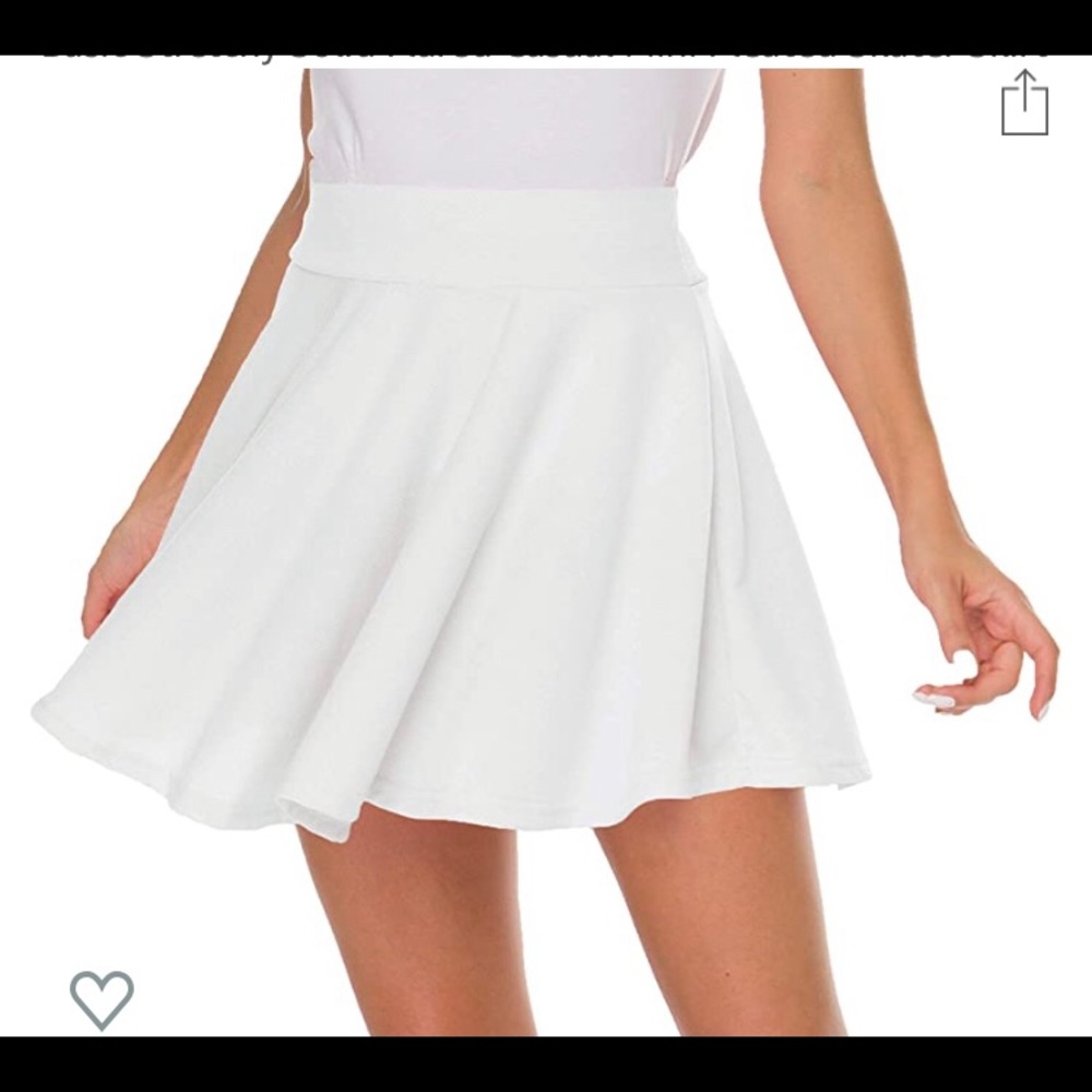 White skater skirt
